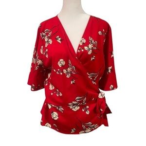 Kaileigh XL Women’s Red Casual Dressy Office Holiday Sweater Blouse Top Shirt 1X